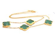 Parti - Collier 21K 10,1g 46cm med stenar - View 1