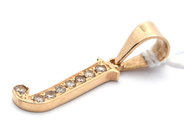 Smycken, Hänge 18K 2,5g J med diamanter 8xca0,03ct, i auktion: Pant – Tisdag 21 april 2020