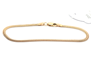Parti, Armband Rävsvans 18K 3,6g 19cm, bucklig i länken, i auktion: Pant – Tisdag 21 april 2020
