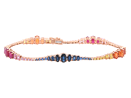 Smycken - ARMBAND, 18K roséguld med oranga safirer - View 1