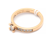 Smycken - Ring 18K 4,6g Ø17¾ med diamanter 1xca0,35ct 10xca0,01ct  - View 1