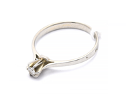 Smycken, Ring 18k 2,4g med diamant 1xca0,07ct Ø18¼ , i auktion: Pant – Tisdag 16 juni 2020
