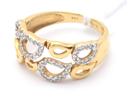 Smycken, Ring 18K 3,5g med diamanter 49Xca0,005ct Ø16¼, i auktion: Pant – Tisdag 16 juni 2020