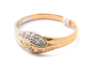 Smycken, Ring 18K 2,3g Ø18¼, med diamanter 2xca0,02ct + 4xca0,015ct, i auktion: Pant – Tisdag 16 juni 2020