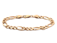 Smycken, Armband Figaro 18K 14,0g 20,2cm bredd: 0,7cm, i auktion: Pant – Tisdag 16 juni 2020