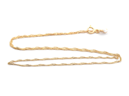 Smycken, Kedja Singapore 14K 0,9g 40cm bredd: 1,1mm, i auktion: Pant – Tisdag 16 juni 2020