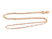 Smycken, Kedja Singapore 18K 1,2g 38,5cm bredd. 1,2mm, i auktion: Pant – Tisdag 16 juni 2020