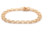 Smycken, Armband X-länk med stav 18K 14,2g 18,7cm bredd: 7,5mm, i auktion: Pant – Tisdag 16 juni 2020