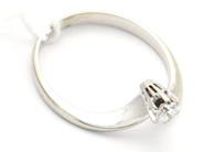 Smycken, Ring 18K vitguld 3,1g Ø19½, med diamant 1xca0,20ct, i auktion: Pant – Tisdag 16 juni 2020