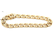Parti, Armband Bismarck 18K 25,4g 19,5cm bredd: 8,3mm, saknar en låsåtta, i auktion: Pant – Tisdag 16 juni 2020