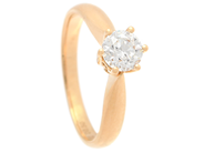 Smycken - ENSTENSRING, 18K guld med briljant 0,50 ct - View 1