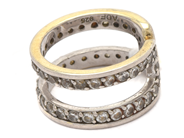 Smycken, Ring S925 6,8g Ø17½ med vita stenar, i auktion: Pant – Tisdag 8 september 2020