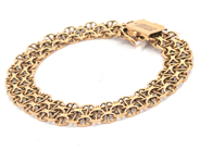 Parti, Armband X-länk med stav 18K 15g 19cm skev låsåtta, i auktion: Pant – Tisdag 8 september 2020
