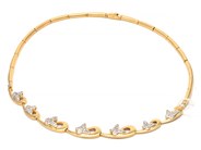 Parti, Collier 18K 29,1g 43cm med vita stenar , i auktion: Pant – Tisdag 8 september 2020