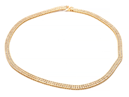 Parti, Collier 18K 35,4g 43cm med vita stenar , i auktion: Pant – Tisdag 8 september 2020