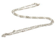 Smycken, Halskedja Figaro 18K 4,6g 39cm vitguld, i auktion: Pant – Tisdag 8 september 2020