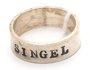 Smycken, Ring med texten SINGEL S925 Ø16 3,2g, i auktion: Pant – Tisdag 8 september 2020