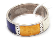 Smycken, Ring med emalj S925 Ø16½ brv 3,7g, i auktion: Pant – Tisdag 8 september 2020