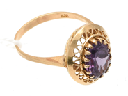 Smycken, Ring med sten 14K Ø18½ brv 3,8g, i auktion: Pant – Tisdag 8 september 2020