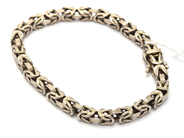 Smycken, Armband Kejsarlänk 18K vitguld 39,3g 20,2cm bredd: 0,53mm, i auktion: Pant – Tisdag 8 september 2020