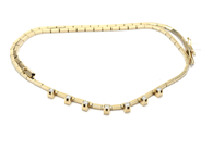 Smycken, Collier 18K 17,3g 42cm, med diamanter 4xca0,10ct + 3xca0,08ct (totalt 0,64ct enligt gravyr), i auktion: Pant – Tisdag 8 september 2020