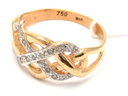 Smycken, Ring 18K 3,7g Ø16¾, med diamanter 1xca0,01ct, i auktion: Pant – Tisdag 8 september 2020