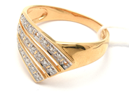 Parti, Ring 18K 3,1g Ø17¼, med diamanter 19xca0,005ct, i auktion: Pant – Tisdag 8 september 2020