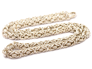 Smycken, Halskedja Drottninglänk S925 54,5g 46,5cm bredd: 0,53cm, i auktion: Pant – Tisdag 1 december 2020