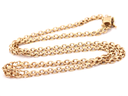 Parti, Halskedja X-länk 18K 18,9g 47,5cm bredd: 0,48cm, något missfärgad vid lås, i auktion: Pant – Tisdag 1 december 2020