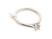 Smycken, Ring 18K vitguld med diamant 1xca0,30ct (W/P), Ø16 3/4, i auktion: Pant – Tisdag 2 mars 2021
