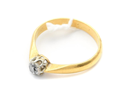 Smycken, Ring 23K 4,0g Ø17½ med rosenslipad diamant, i auktion: Pant – Tisdag 2 mars 2021