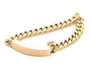 Smycken, Armband 18K 21,1g 13cm, pansarlänk med integrerad platta, i auktion: Pant – Tisdag 2 mars 2021