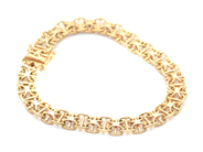 Smycken, Armband x-länk med stav 18K 17,1g 19,5cm, i auktion: Pant – Tisdag 2 mars 2021