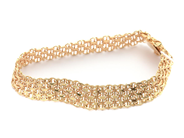 Smycken, Armband x-länk med stav 18K 18,8g 19,5cm Bredd: 12mm, i auktion: Pant – Tisdag 2 mars 2021