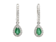 Smycken - ÖRHÄNGEN, 18K vitguld - View 1