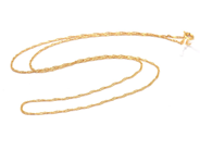 Smycken, Kedja Singapore 21K 2,5g 52,3cm bredd 1mm, i auktion: Pant – Tisdag 1 juni 2021