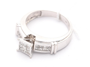 Smycken - Ring 14K vitguld 5,9g Ø17¼, med prinsesslipade diamanter 25xca0,02ct - View 1