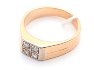Smycken - Ring 18K 5,7g Ø16, med åttkantslipade diamanter 4xca0,03ct - View 1