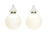 Smycken - PÄRLÖRHÄNGEN, 18K vitguld med odlade sötvattenspärlor 4,5 mm - View 1