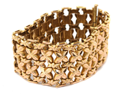 Parti, Armband 14K 33,8g längd: 19cm bredd: 31mm, med säkerhetskedja, i auktion: Pant – Tisdag 11 januari 2022
