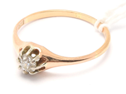 Smycken, Ring 14K 2,1g Ø18¼, med diamant 1xca0,23ct, i auktion: Pant – Tisdag 11 januari 2022