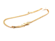 Smycken, Armband Pansar 18K 3,2g längd:18cm bredd:2mm, med säkerhetskedja, i auktion: Pant – Tisdag 11 januari 2022