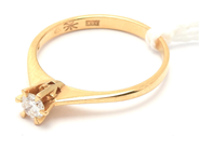 Smycken, Ring 18K 2,2g Ø17¾, med diamant 1xca0,22ct, i auktion: Pant – Tisdag 11 januari 2022