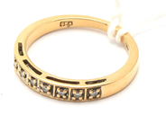 Smycken, Ring 18K 3,0g Ø16½, med diamanter 7xca0,01ct, i auktion: Pant – Tisdag 11 januari 2022