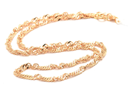 Smycken, Kedja Singapore 18K 7,9g längd:41cm bredd:3mm, i auktion: Pant – Tisdag 11 januari 2022