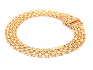 Smycken, Armband X-länk 18K 17,2g längd:19cm bredd:10mm, i auktion: Pant – Tisdag 11 januari 2022