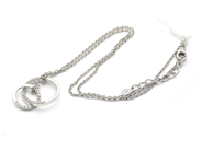 Smycken, Collier S925 brv 4,4g  39,5-42,5cm, med stenar , i auktion: Pant – Tisdag 18 januari 2022