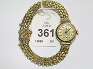 Pantvaror, 1 Damarmbandsur Certina med x-länk 18k graverad boett. Vikt 25,1g, i auktion: Pant – Lördag 9 augusti 2003