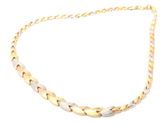 Smycken - Collier doserad 18K trefärgad 17,3g 45cm bredd:5-10mm, ihålig - View 1