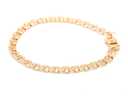 Smycken, Armband Bismarck 18K10,2g längd: 18,5cm bredd: 5mm kistlås, i auktion: Pant – Tisdag 29 mars 2022